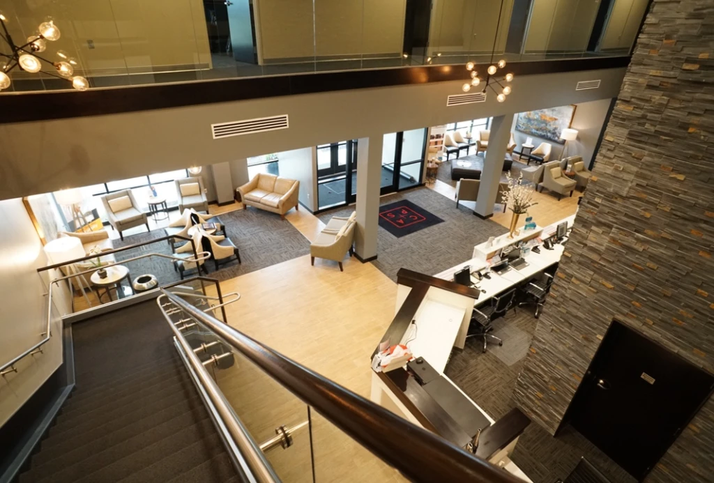 Overhead view of CAPS Upper Arlington Lobby