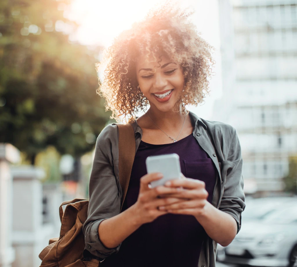 Woman on phone